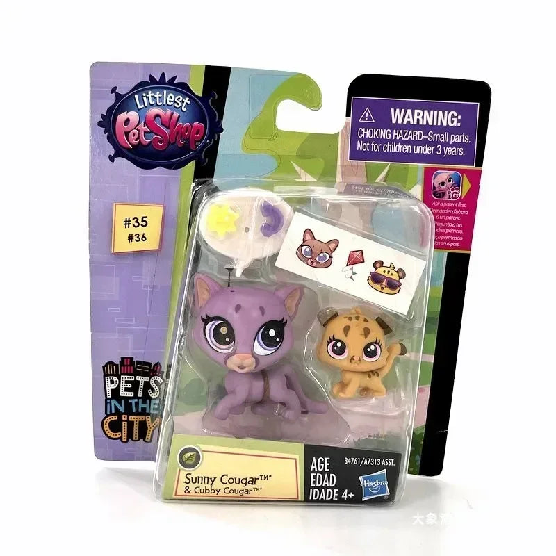 Hasbro Littlest Pet Shop CAT Rare Toy Dolls Stands Short Hair Figures Collection Original Bobble Head Toys for Kids Gifts