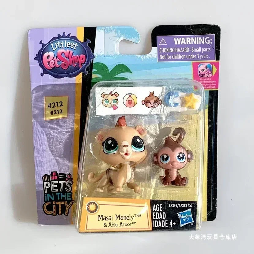 Hasbro Littlest Pet Shop CAT Rare Toy Dolls Stands Short Hair Figures Collection Original Bobble Head Toys for Kids Gifts