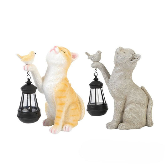 Cute Cat Solar Lights Animal Scenery Viewing Lights Garden Outdoor