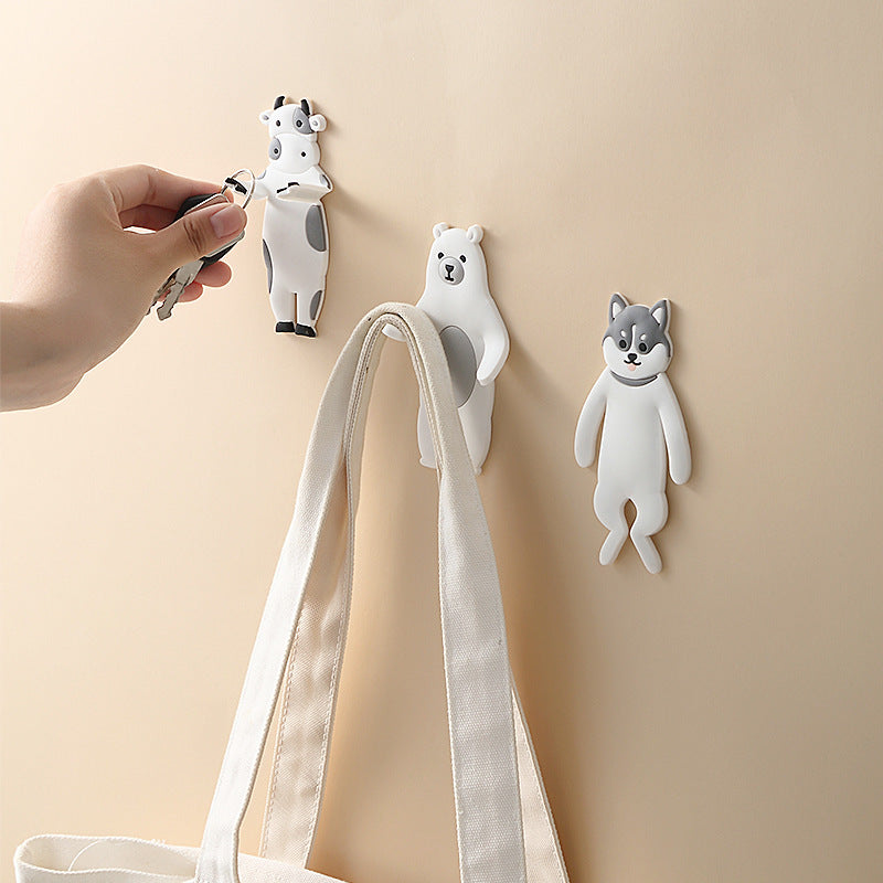 Punch-Free Animal Hook Cute Cute Pet Can Bend Fun Hook Porch Door Behind The Wall Without Trace Storage Sticky Hook