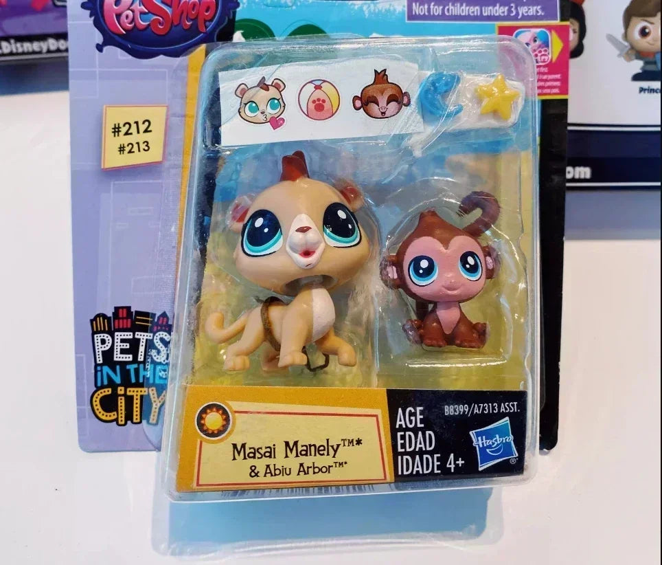 Hasbro Littlest Pet Shop CAT Rare Toy Dolls Stands Short Hair Figures Collection Original Bobble Head Toys for Kids Gifts