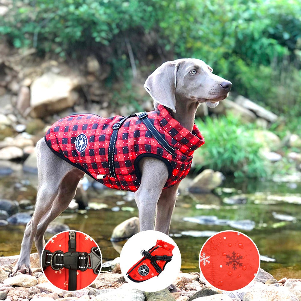 A Autumn And Winter New Pet Clothes Christmas Big Dog Clothes Thickened Warm Dog Cotton Clothes Pet Clothing