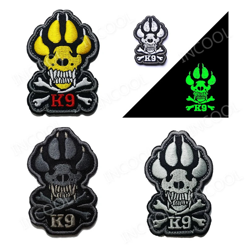 K9 Dog Embroidered Patch SHEEP DOG Army Military Decorative Patches Tactical Combat Emblem Rubber Embroidered PVC Badges
