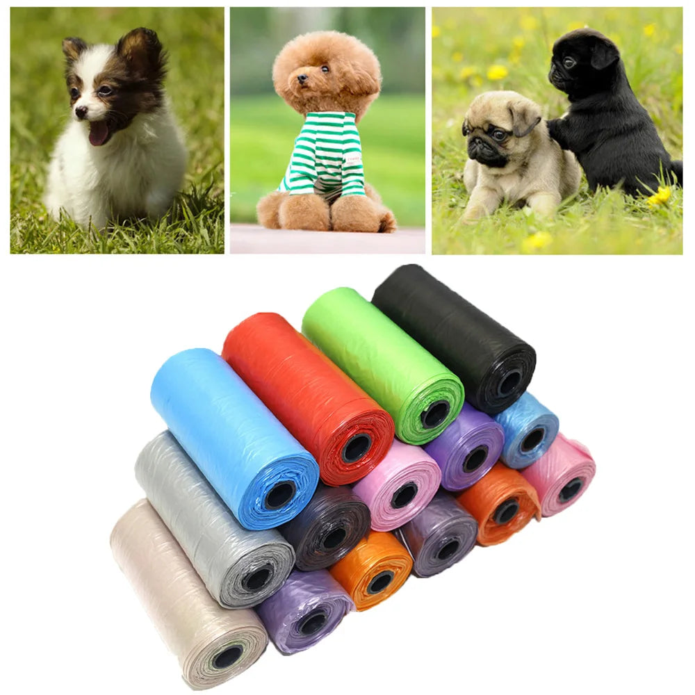 15pcs/Roll pet poop pick-up garbage bag