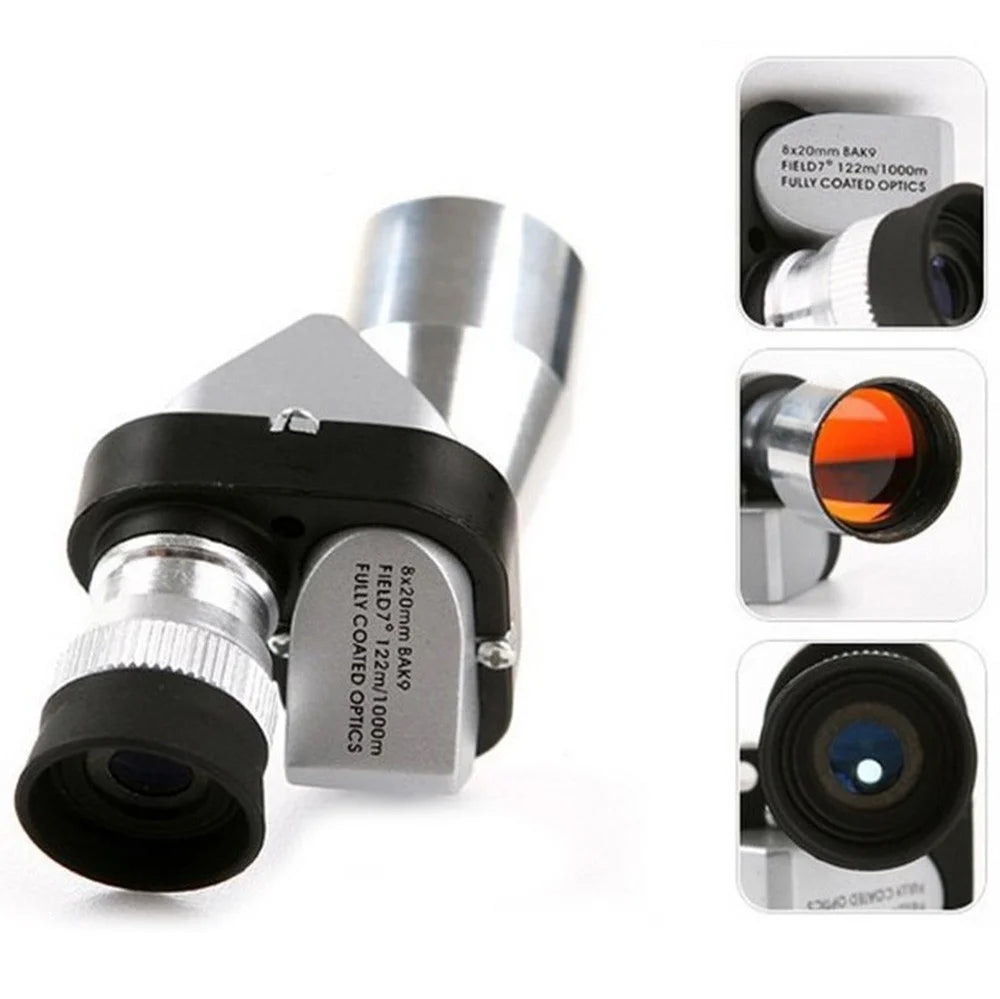 8x20 HD Night Vision Mini Pocket Zoom Monocular Outdoor Telescope for Hunting Camping