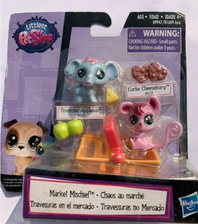 Hasbro Littlest Pet Shop CAT Rare Toy Dolls Stands Short Hair Figures Collection Original Bobble Head Toys for Kids Gifts