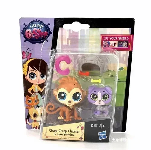 Hasbro Littlest Pet Shop CAT Rare Toy Dolls Stands Short Hair Figures Collection Original Bobble Head Toys for Kids Gifts