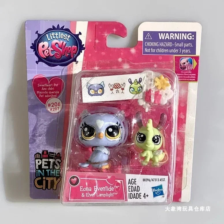 Hasbro Littlest Pet Shop CAT Rare Toy Dolls Stands Short Hair Figures Collection Original Bobble Head Toys for Kids Gifts