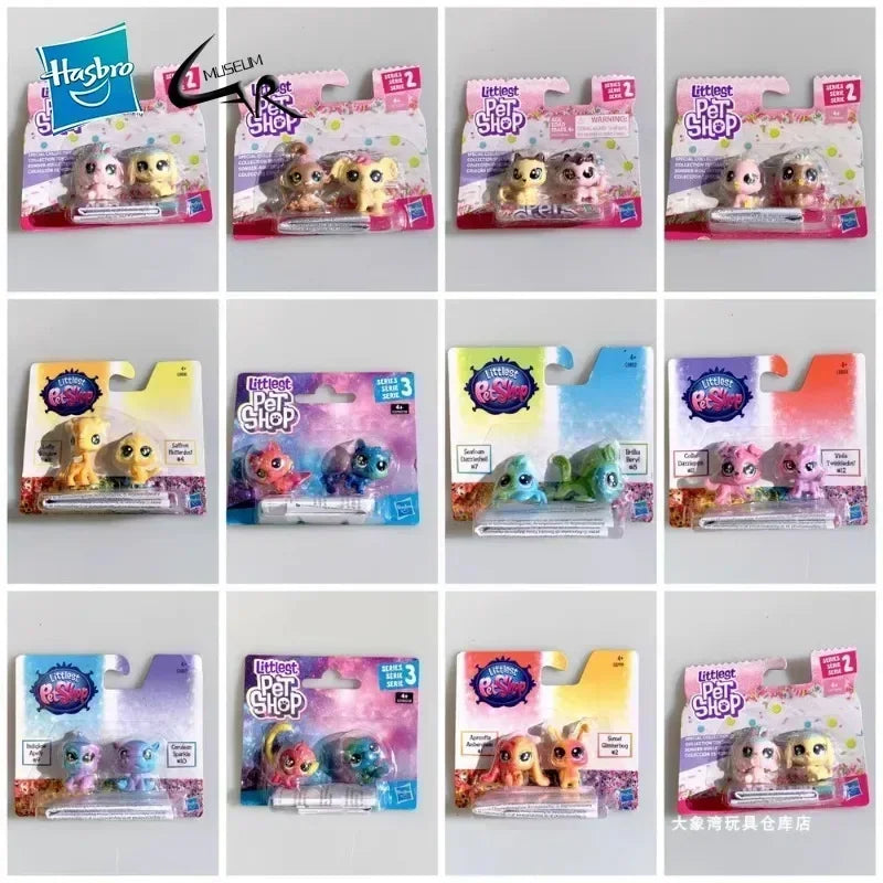 Hasbro Littlest Pet Shop CAT Rare Toy Dolls Stands Short Hair Figures Collection Original Bobble Head Toys for Kids Gifts