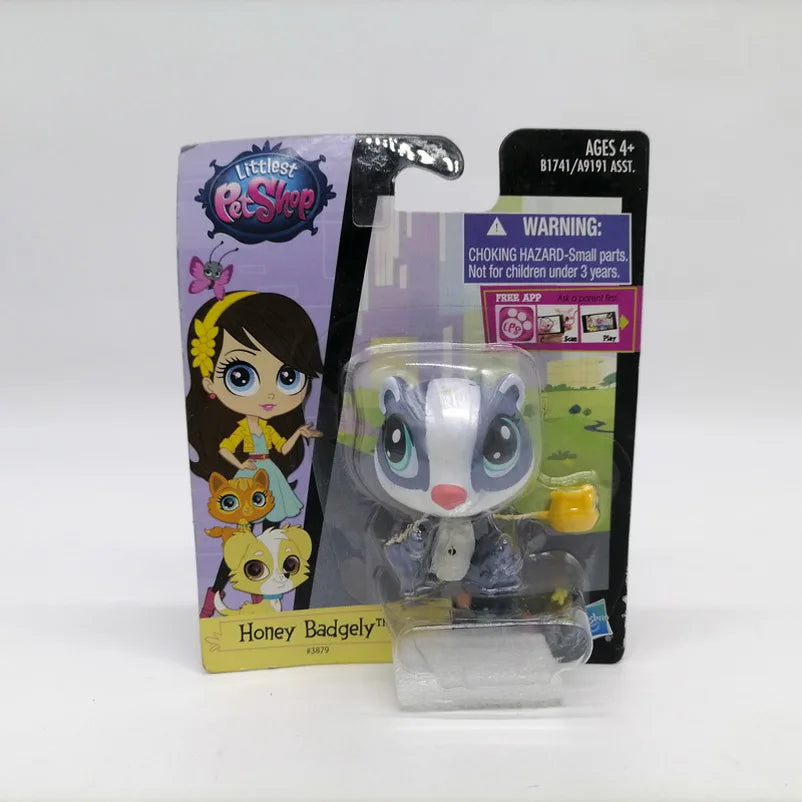 Hasbro Littlest Pet Shop CAT Rare Toy Dolls Stands Short Hair Figures Collection Original Bobble Head Toys for Kids Gifts