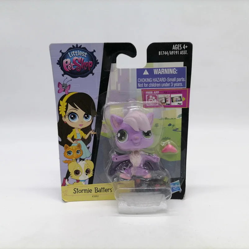 Hasbro Littlest Pet Shop CAT Rare Toy Dolls Stands Short Hair Figures Collection Original Bobble Head Toys for Kids Gifts