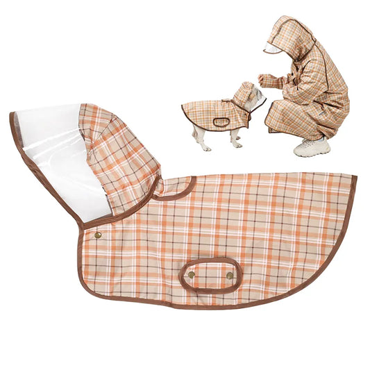 Dog Clothes Raincoat for Small Medium Large Dog Waterproof Dog Rain Jacket Transparent Hood Pet Poncho Parent-Child Pet clothing